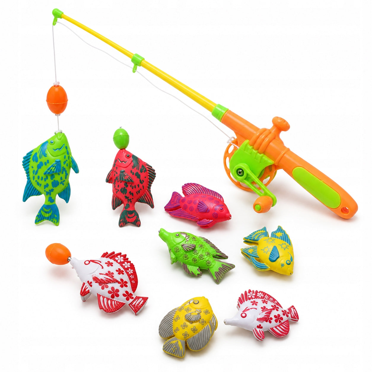 TELESCOPIC FOLDING ROD SET + FISH FOR CHILDREN FOR FISHING XXL