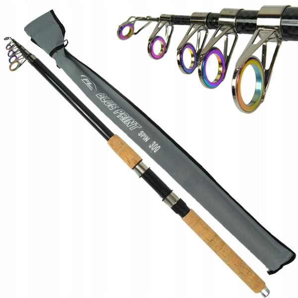 TELESCOPIC Fishing Set CARP GROUND Fishing Rod 3,0m to 120g REEL Total length 300 cm