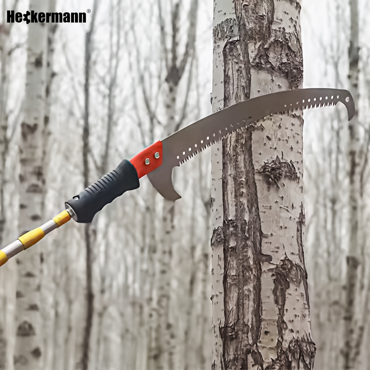 TELESCOPIC HAND SAW 6m WITH HOOK ON BOOM 200-600cm FOR BRANCHES Manufacturer code Heckermann 6m
