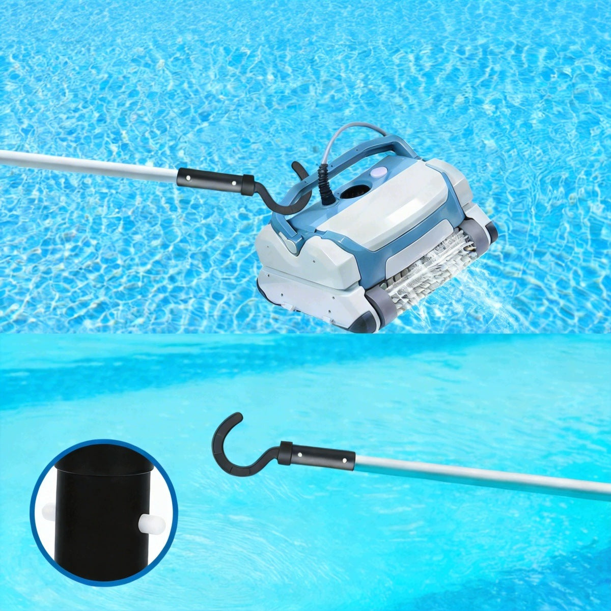 TELESCOPIC POLE WITH HOOK 185 CM FOR POOL ROBOT PREMIUM STRONG HIT Manufacturer code 4048535827934