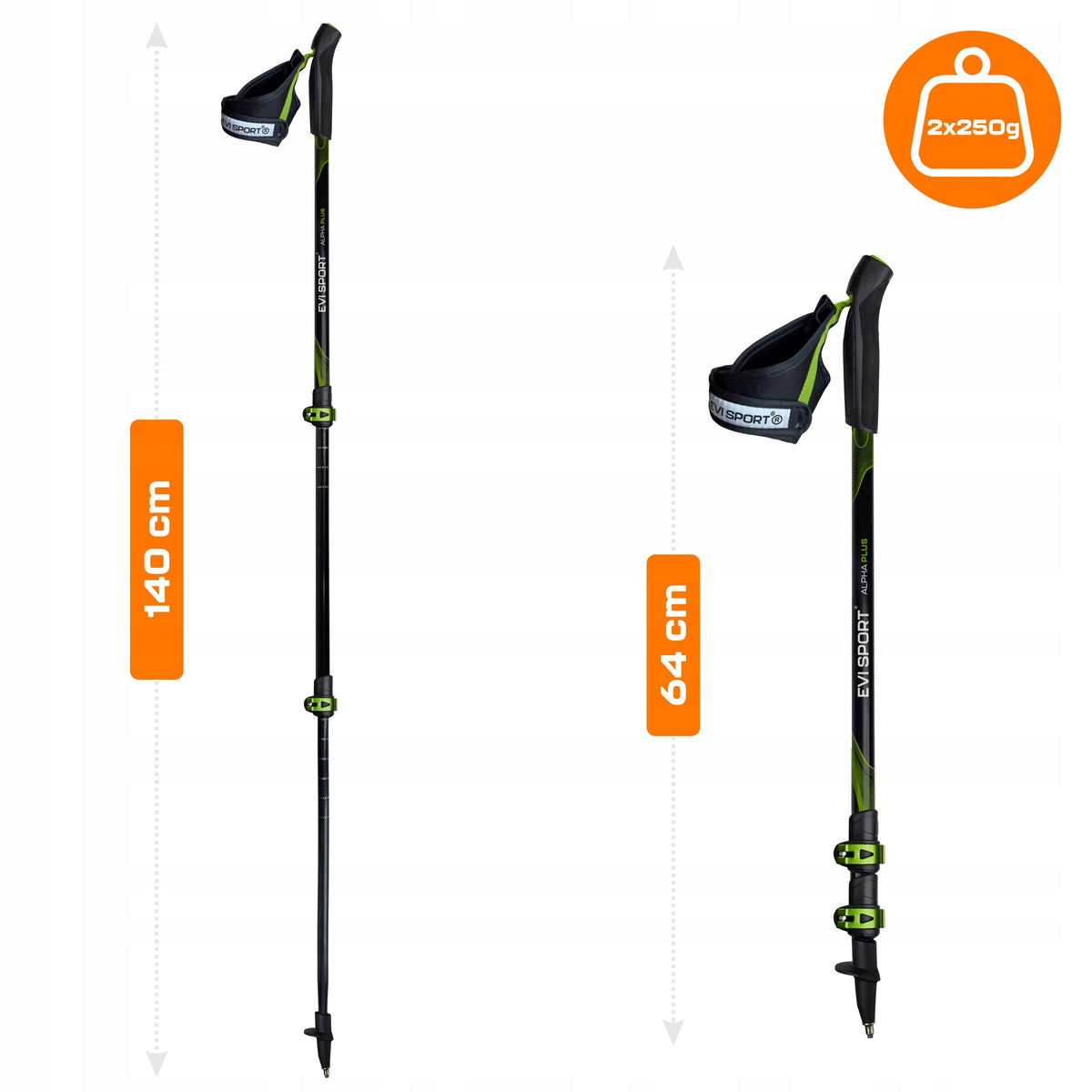 TELESCOPIC POLES TREKKING WALKING POLES FOR WALKING ADJUSTABLE LIGHTWEIGHT Packaging status original