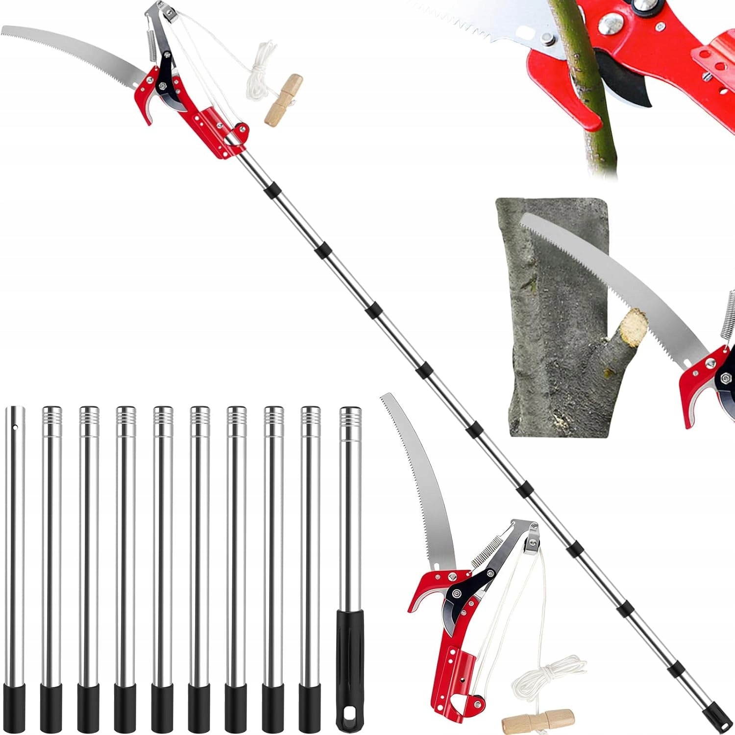 TELESCOPIC PRUNER ON BOOM 4 M SHEARS UP TO 30 MM + branch saw