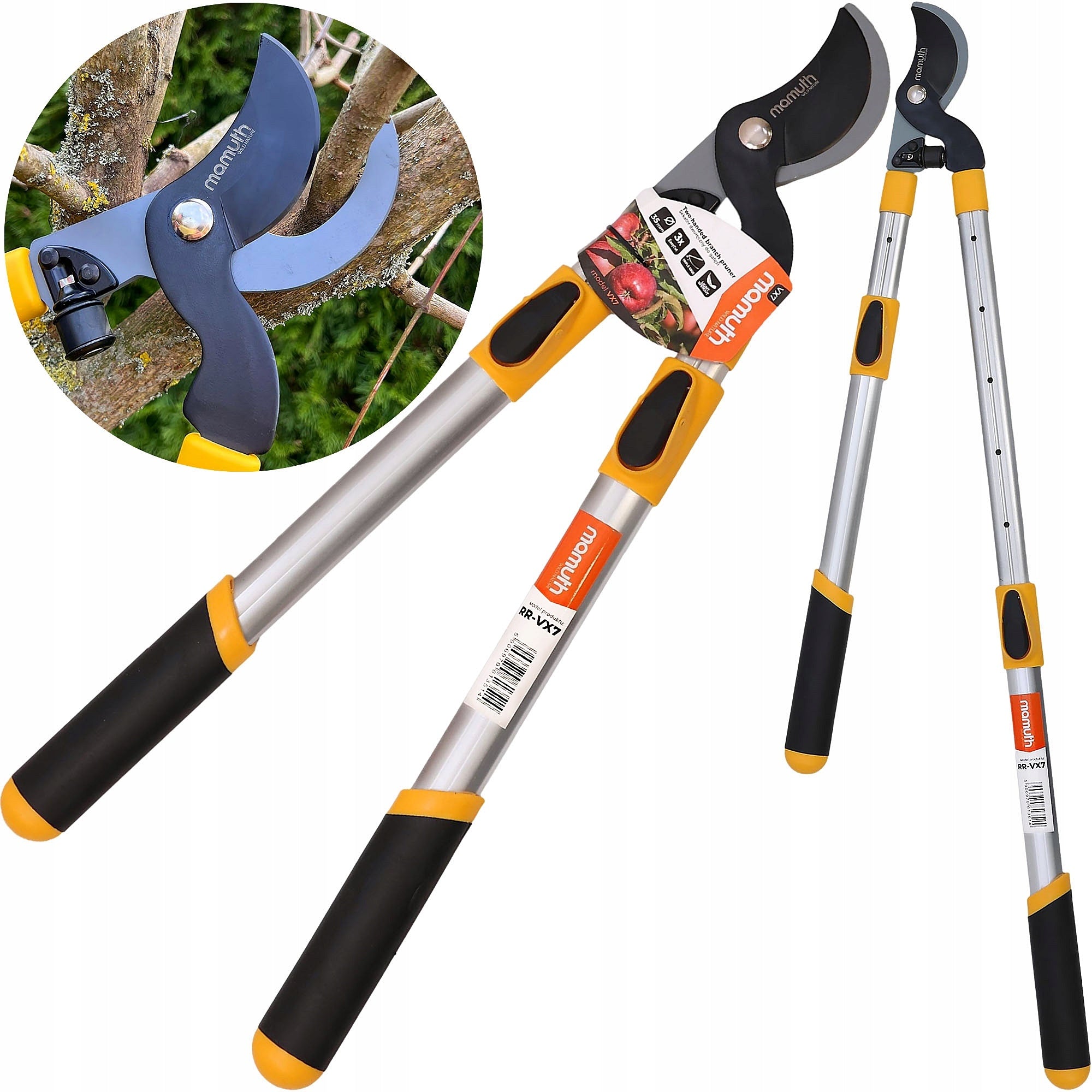 TELESCOPIC PRUNING SHEAR TWO-HANDED GARDEN SCISSOR FOR BRANCHES VX7 MAMUTH