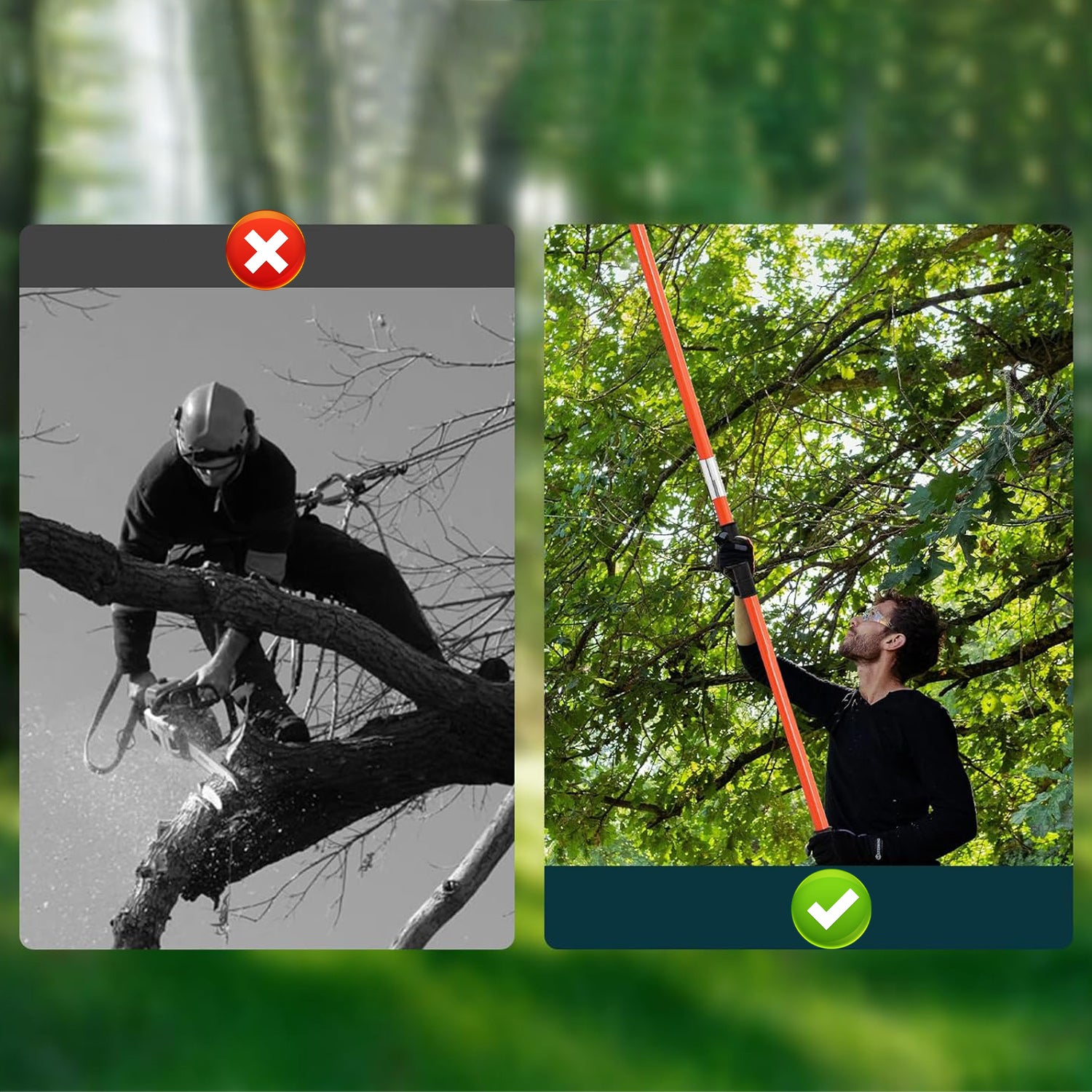TELESCOPIC PRUNING SHEAR WITH SAW 2IN1 ULTRA LIGHT AND LONG 2-8M FOR CUTTING BRANCHES Packaging status original