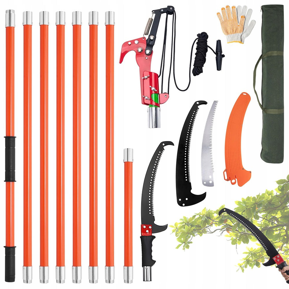 TELESCOPIC PRUNING SHEAR WITH SAW 2IN1 ULTRA LIGHT AND LONG 2-8M FOR CUTTING BRANCHES