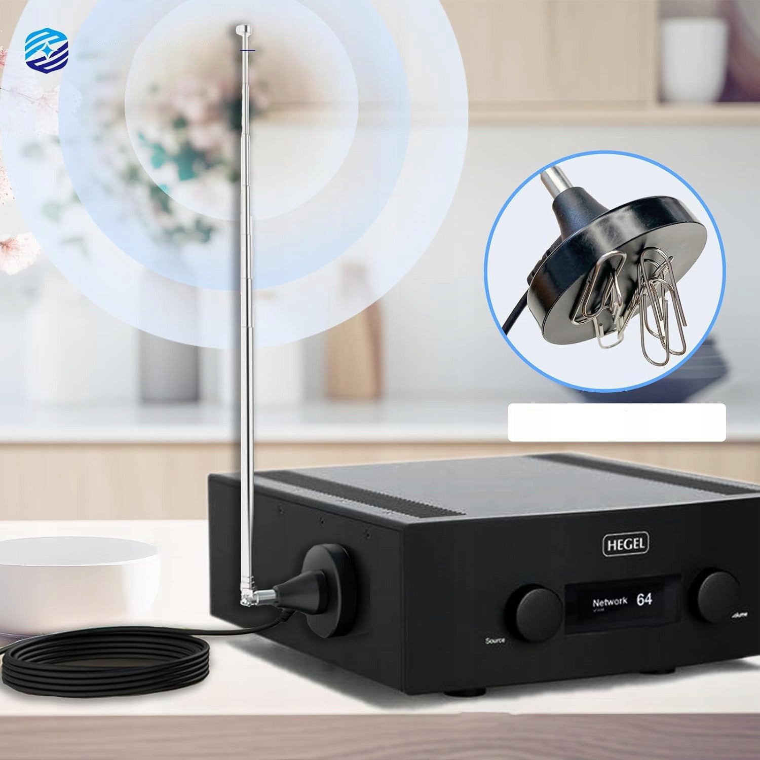 TELESCOPIC RADIO ANTENNA FM ANTENNA WITH 3 ADAPTERS UP TO 75 OHM DAB Product weight with unit packaging 0.187 kg