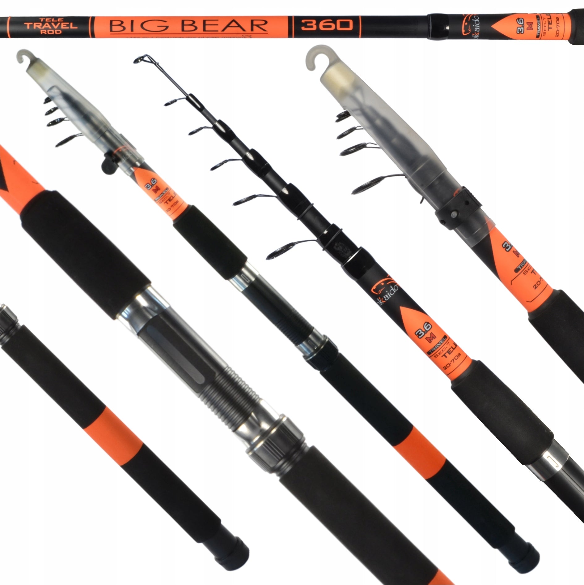 TELESCOPIC ROD 20-70g 360CM 80cm GROUND FLOAT HOKKAIDO BIG BEAR