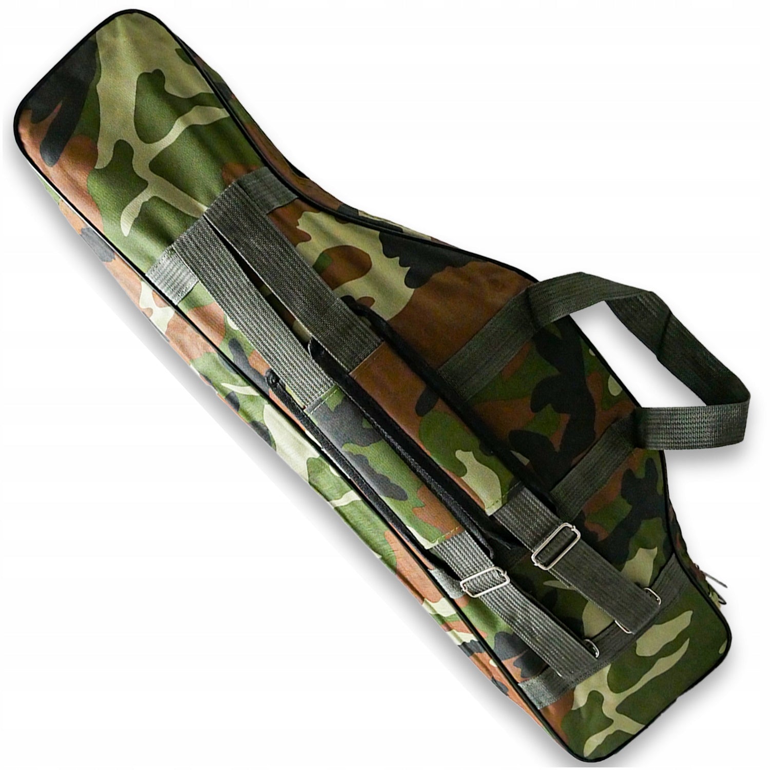 TELESCOPIC ROD COVER 80 cm 3 COMPARTMENTS WITH SIDE CAMO POCKETS Brand Miracle Fish
