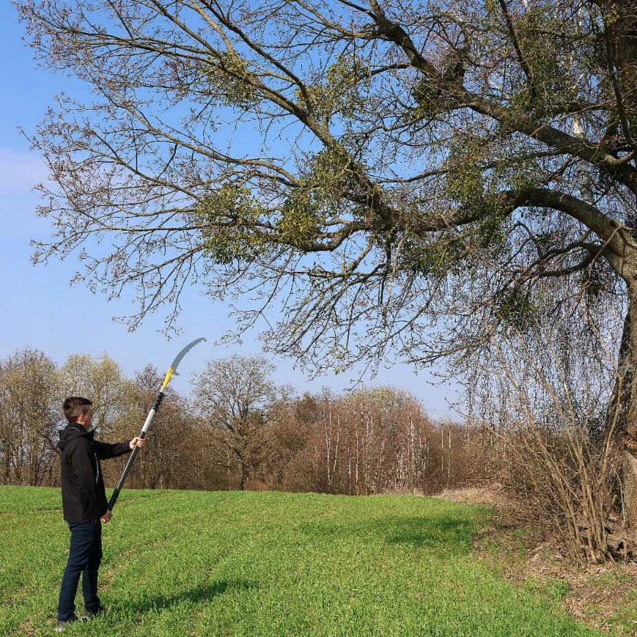 TELESCOPIC SAW 5,5m horticultural on boom 180-550cm for branches with HOOK Batteries included no