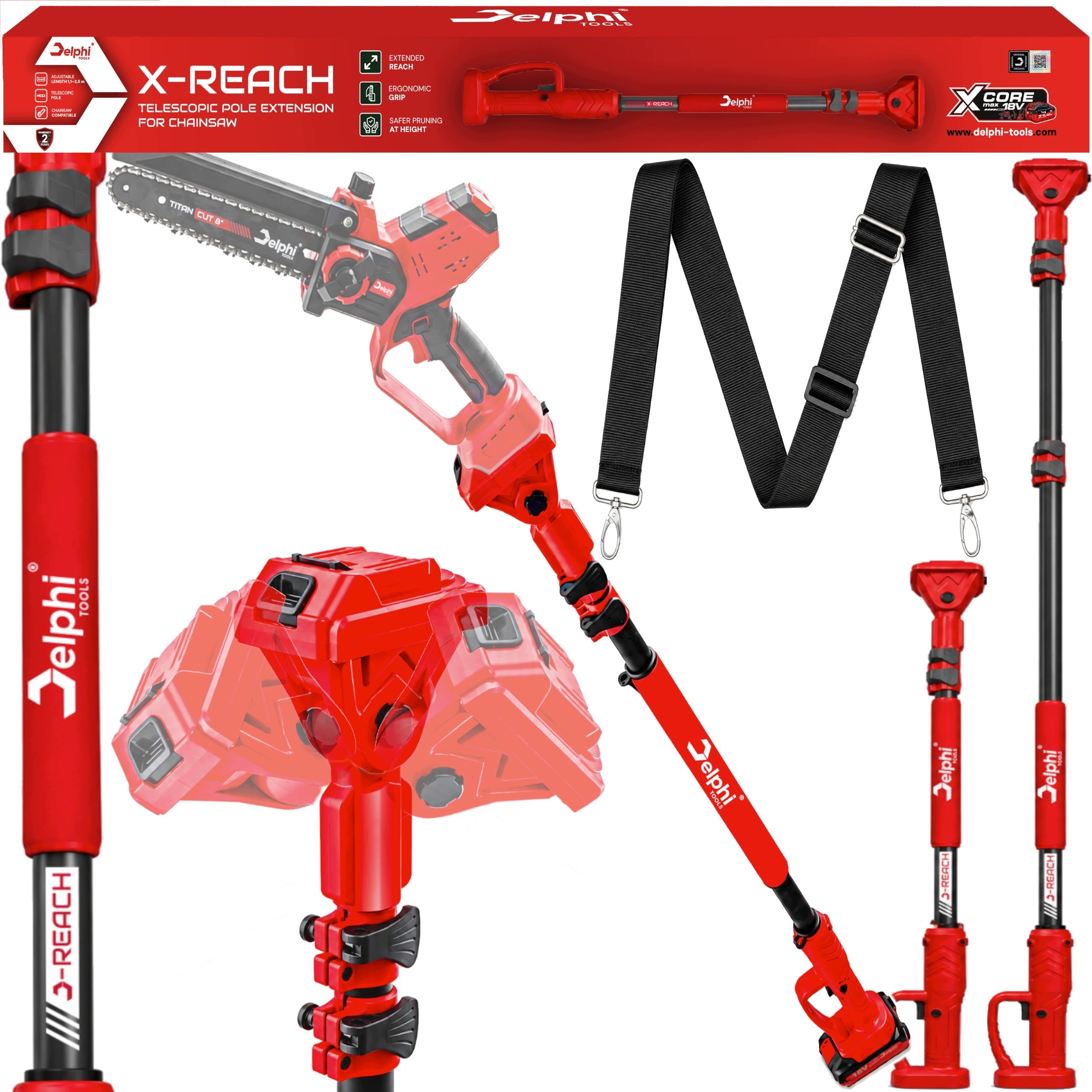 TELESCOPIC SAW BOOM EXTENSION SAW ARM FOR BRANCHES 110-250 CM