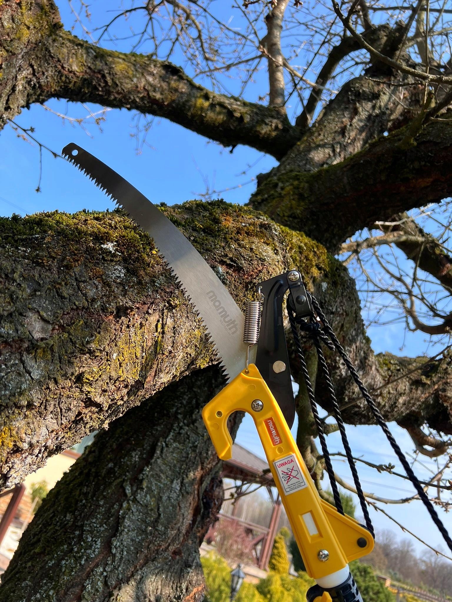 TELESCOPIC SAW WITH SHEAR ON HANDLE 3,75m 375cm FOR BRANCHES 2in1 MAMUTH Manufacturer code RR-ZV375