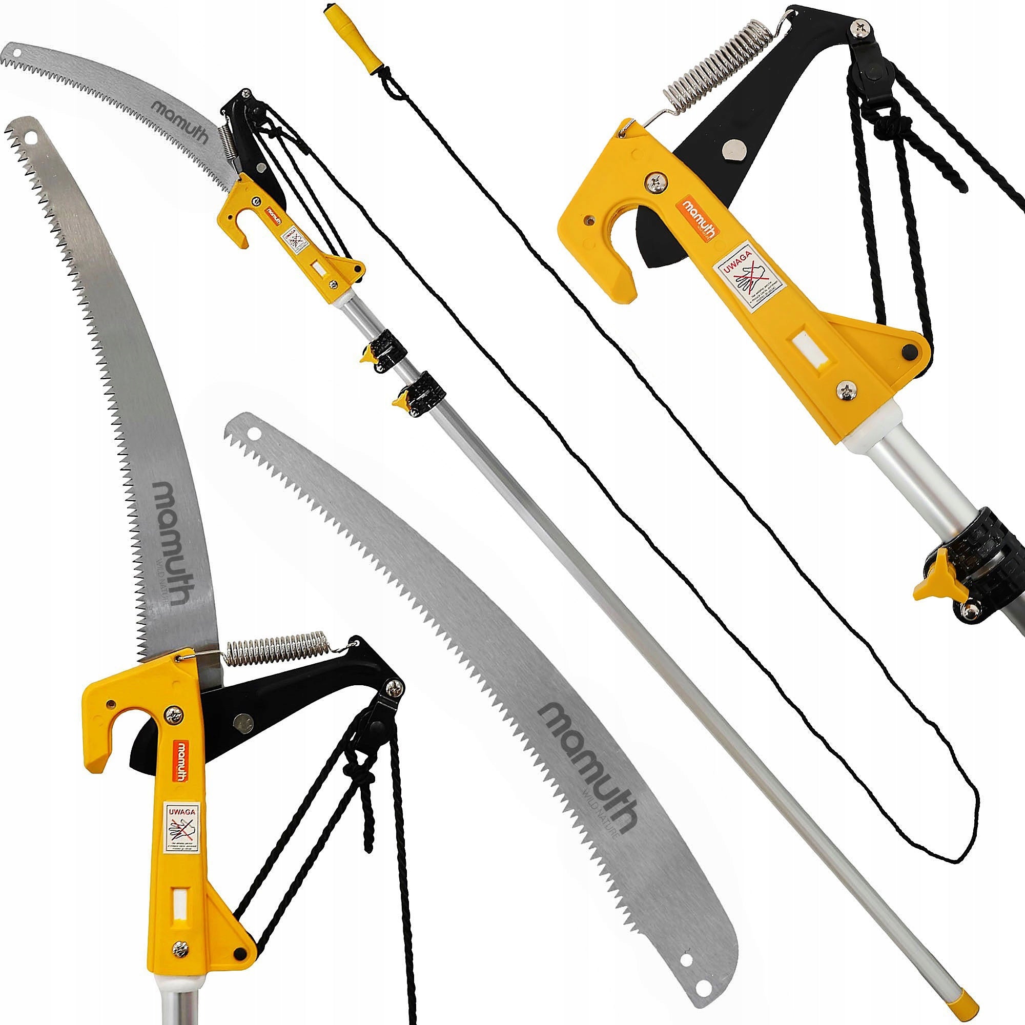 TELESCOPIC SAW WITH SHEAR ON SHANK 375-155CM FOR BRANCHES 2in1 MAMUTH