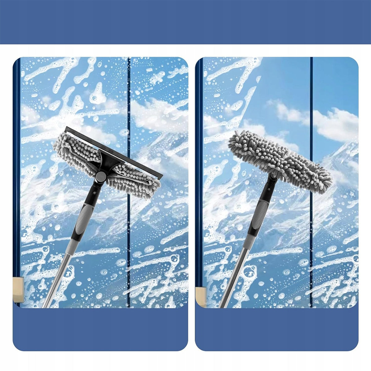 TELESCOPIC WINDOW WASHER 4.25 M MOP STREAK PULLER FOR WINDOWS LONG SET Manufacturer code 4069251507702