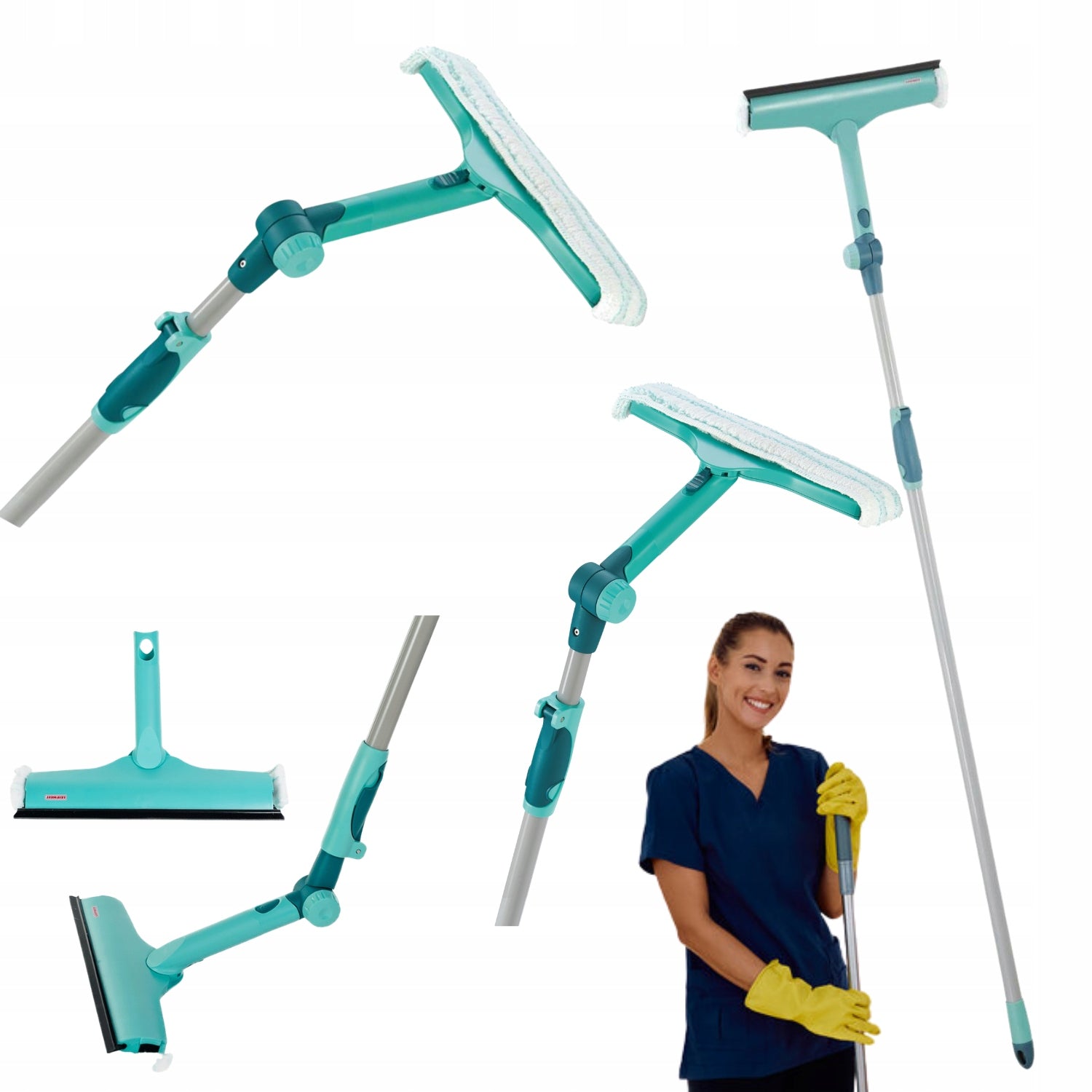 TELESCOPIC WINDOW WASHER LEIFHEIT 51120 BAR 130-210 CM MICROFIBER