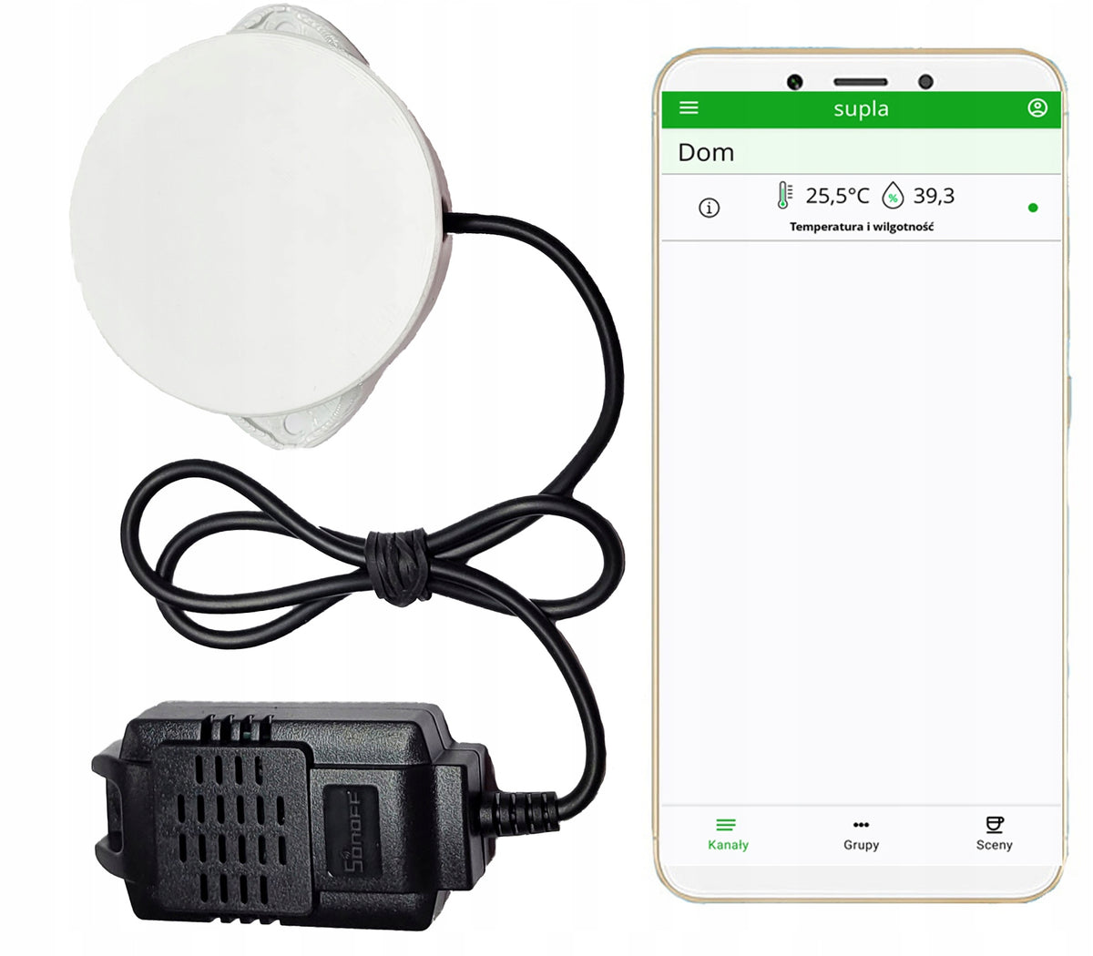 TEMPERATURE AND HUMIDITY SENSOR WiFi SUPLA Wemos D1 Mini + THS01