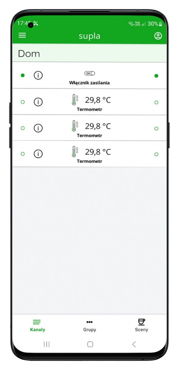 TEMPERATURE SENSOR THERMOSTAT WiFi PRELOADED SUPLA Sonoff THR316 DS18B20 4x2mb Packaging status original