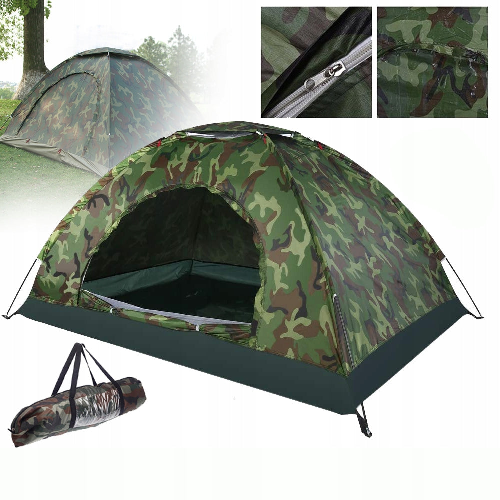 TENT 2 PERSON CAMOUFLAGE WITH TROPICAL TOURIST LIGHT HANDY MOSQUITO NET