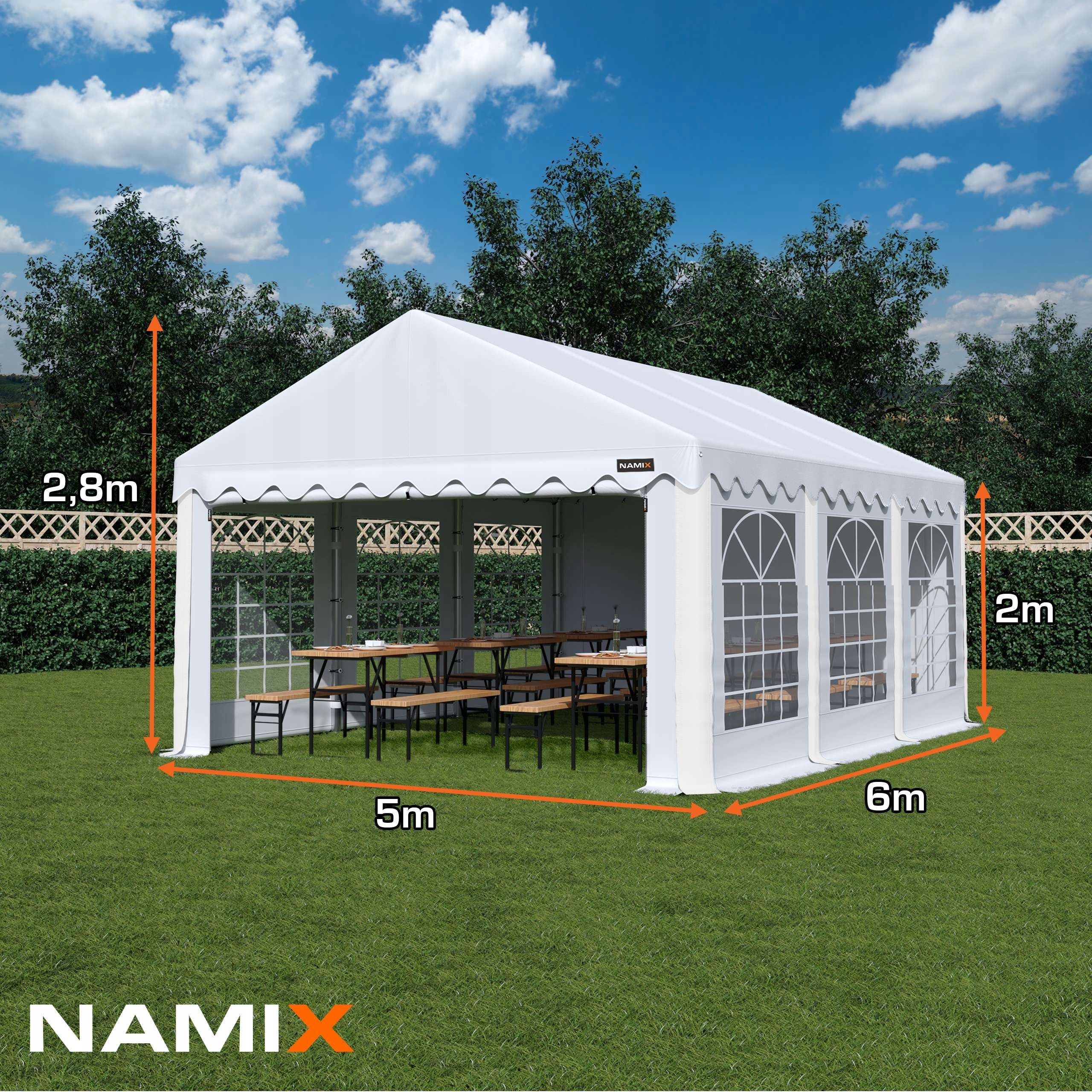 TENT BASIC 5x6 party garden VARIOUS COLORS + SIDE WALLS FREEBIE Packaging status original