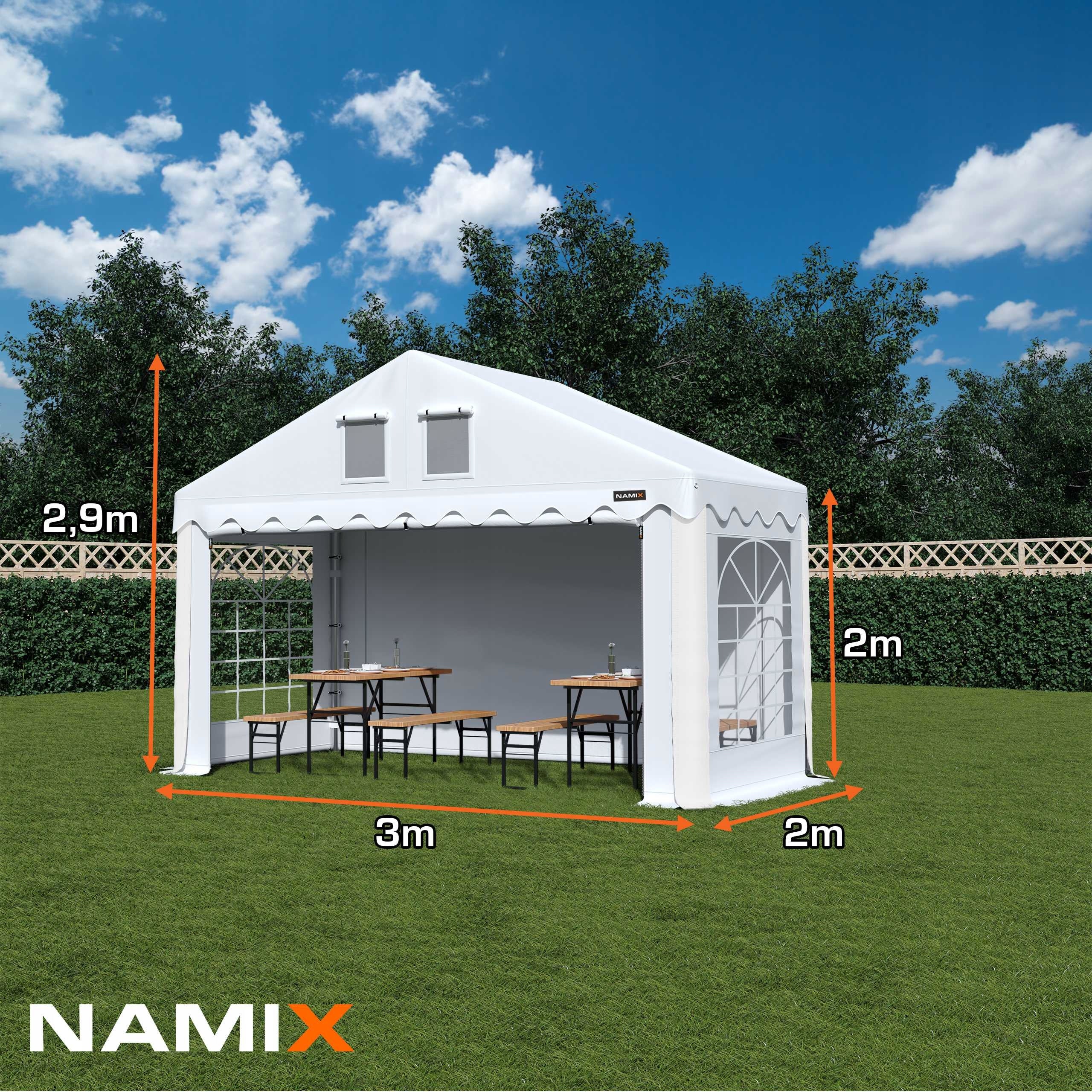 TENT COMFORT 3x2 party garden VARIOUS COLORS Packaging status original