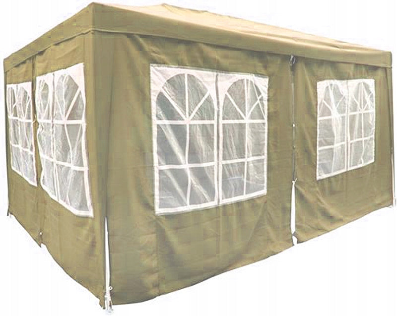 TENT COMMERCIAL GARDEN PAVILION 3x4m + 8 WALLS BEIGE