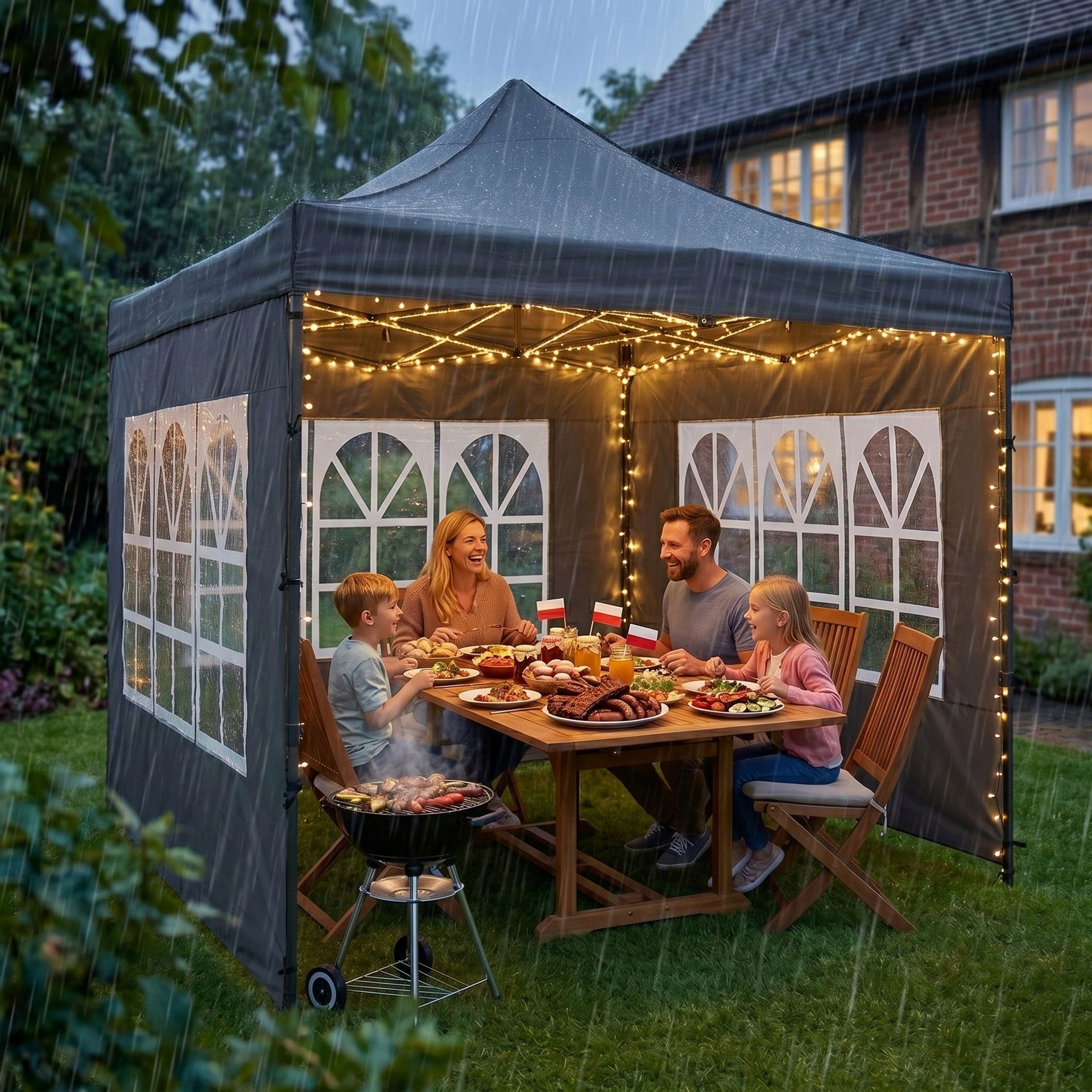 TENT COMMERCIAL PAVILION EXPRESS GARDEN PARTY 3x3 CATERING WINDOWS Type pavilion