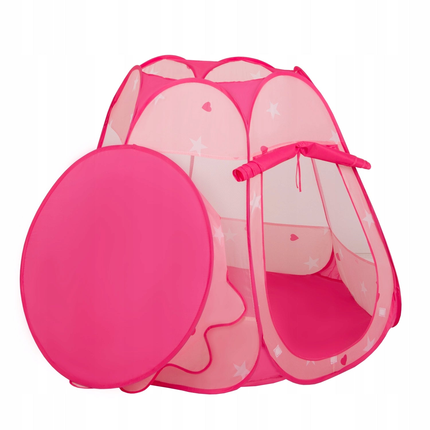 TENT FOLDING COTTAGE CASTLE FOR CHILDREN 300 BALLS Color pink