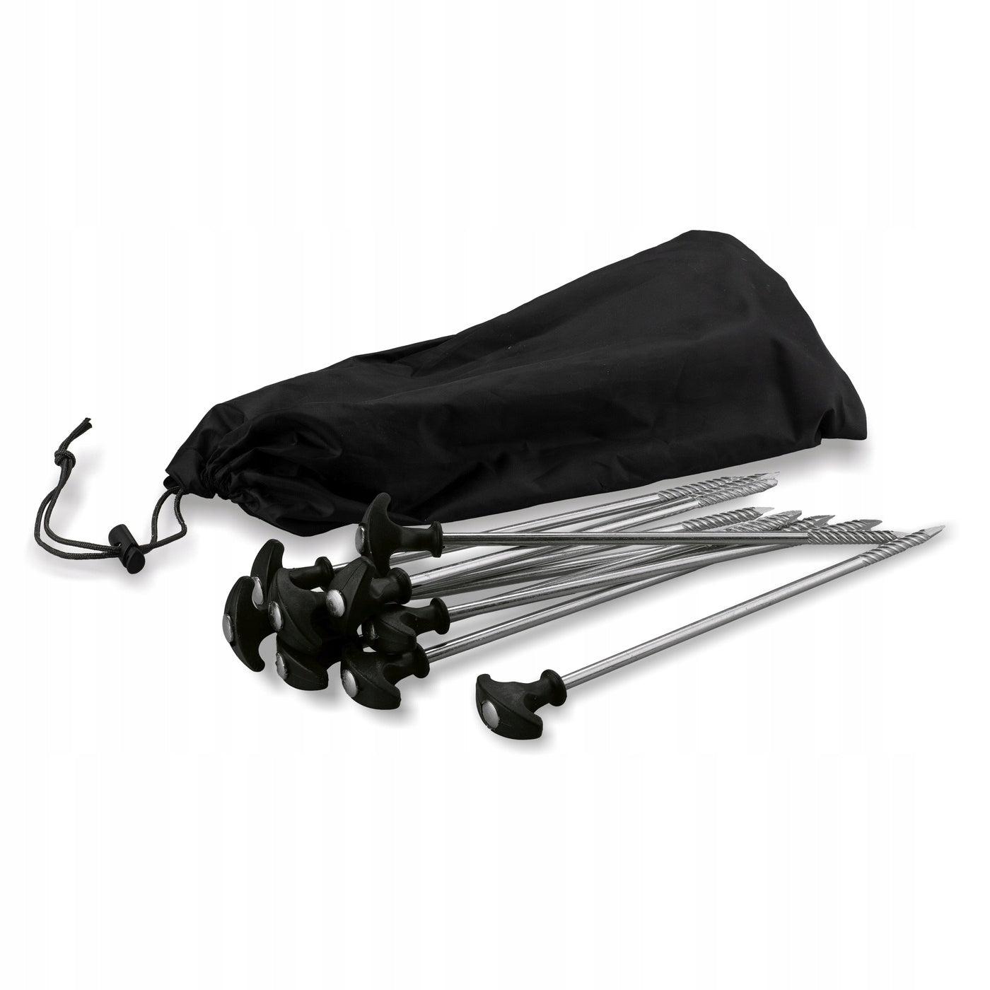 TENT HERRINGS Screw-in STEEL Pins with Tadar COVER 10x21cm