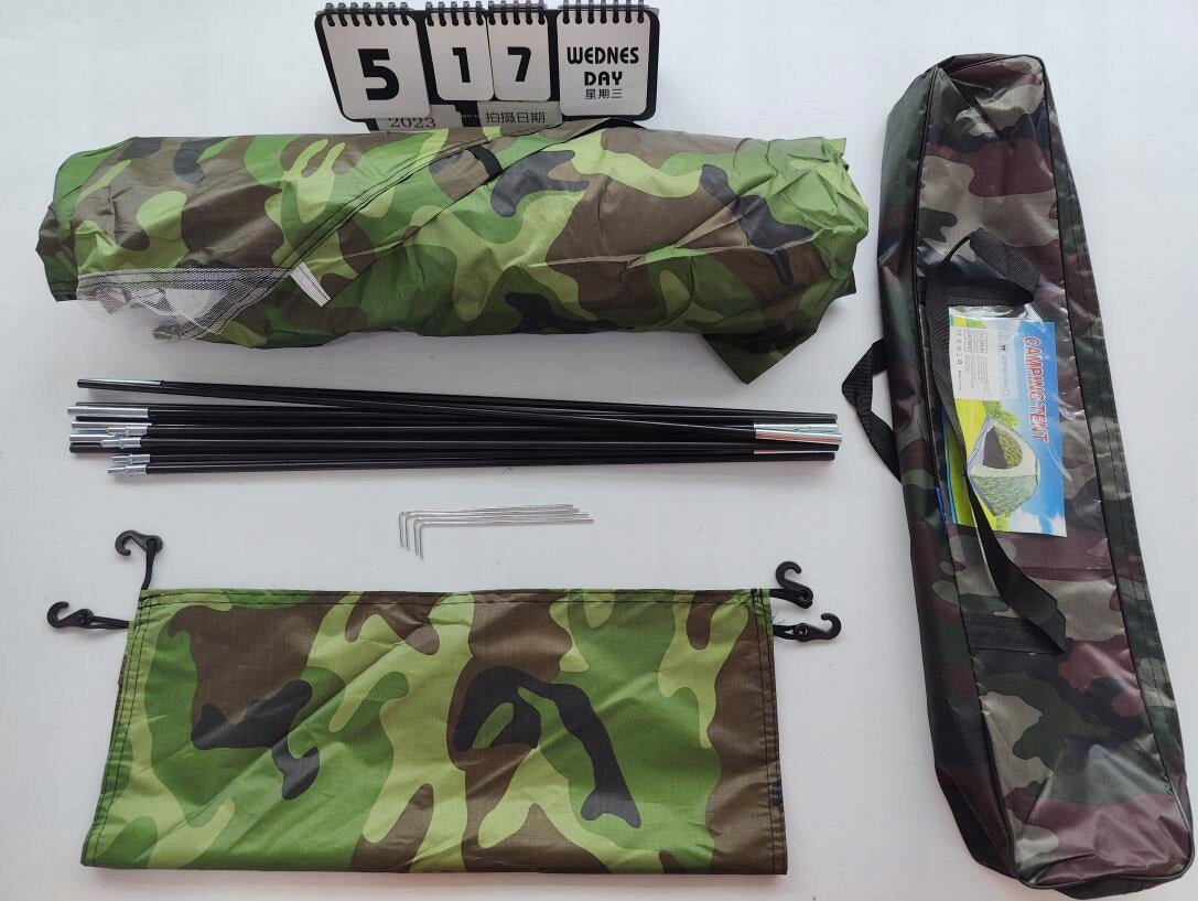 TENT IN CAMOUFLAGE OXFORD 2-PERSON DURABLE TOURIST WITH MOSQUITO NET Model POP-UP