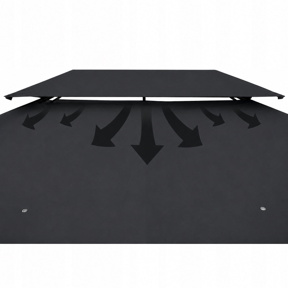 TENT PAVILION GARDEN GAZEBO 3x4 ANTHRACITE Number of side walls 4 walls