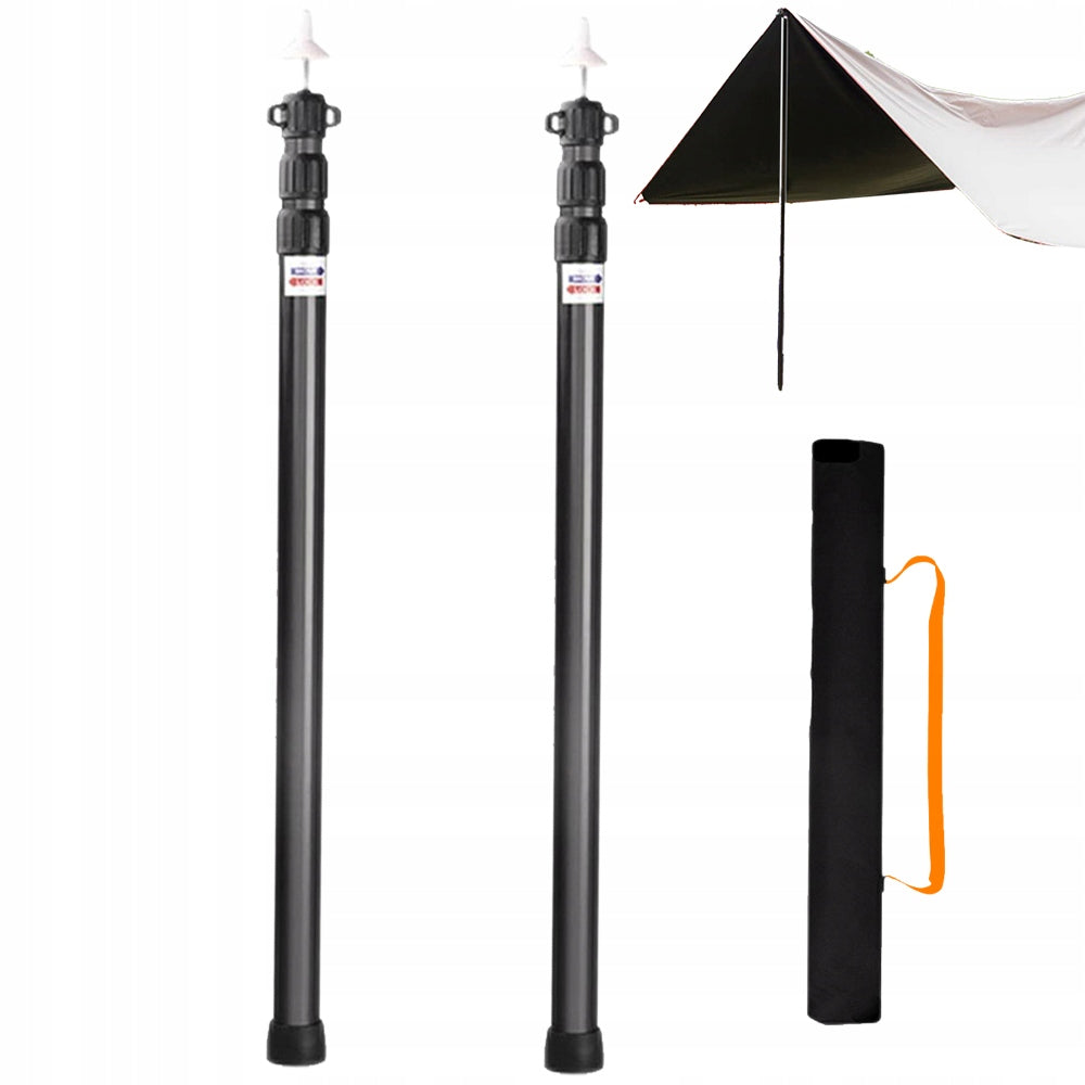 TENT RODS 2 PCS ALUMINUM 95-230CM ADJUSTABLE FOR CAMPING HAMMOCK