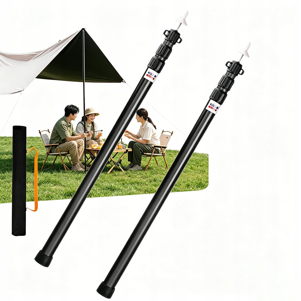 TENT RODS 2 PCS TELESCOPIC FRAME 30MM ALUMINUM FOR TARP AWNING