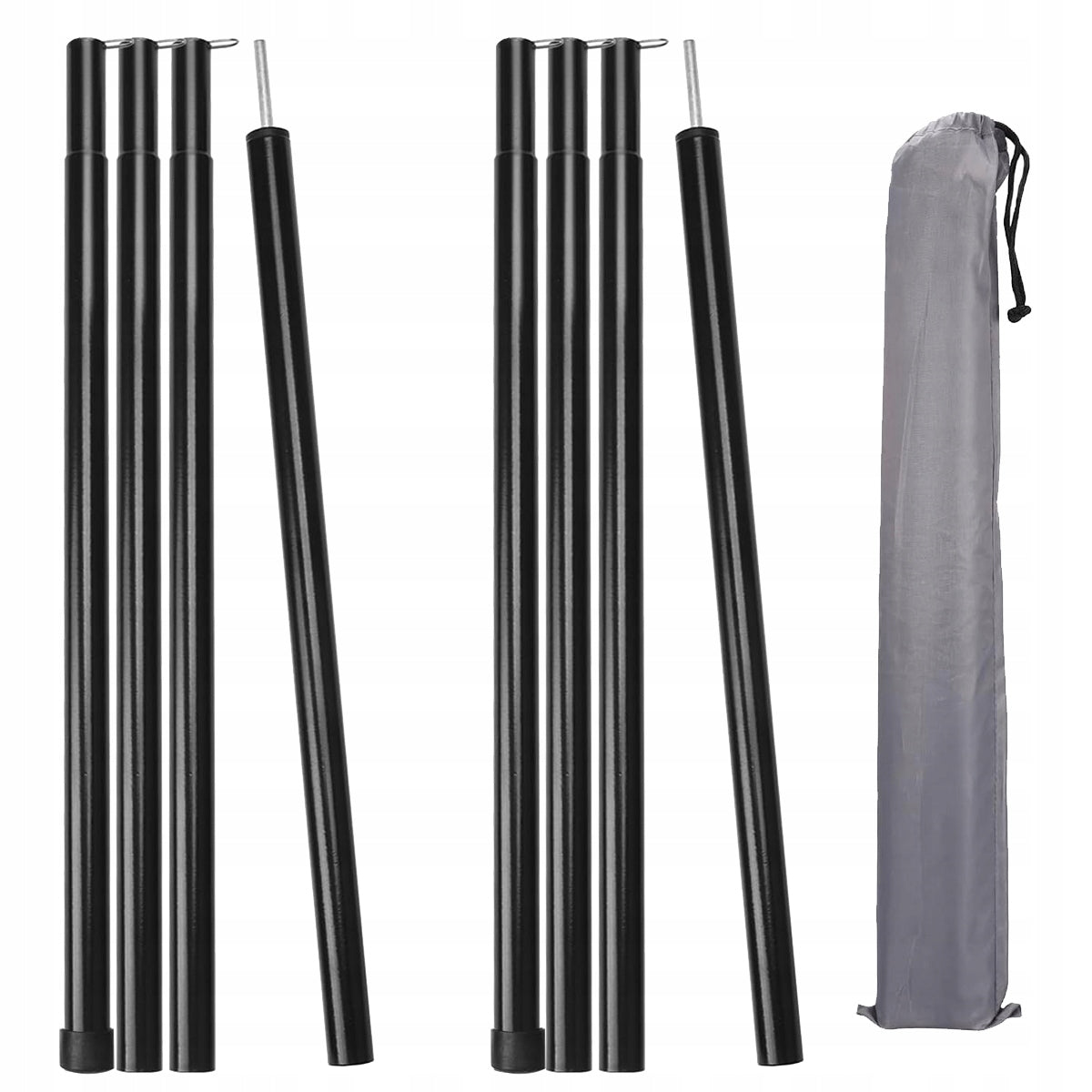 TENT RODS CAMPING TELESCOPIC AWNINGS 50-200CM 4-Section POSTS Packaging status original