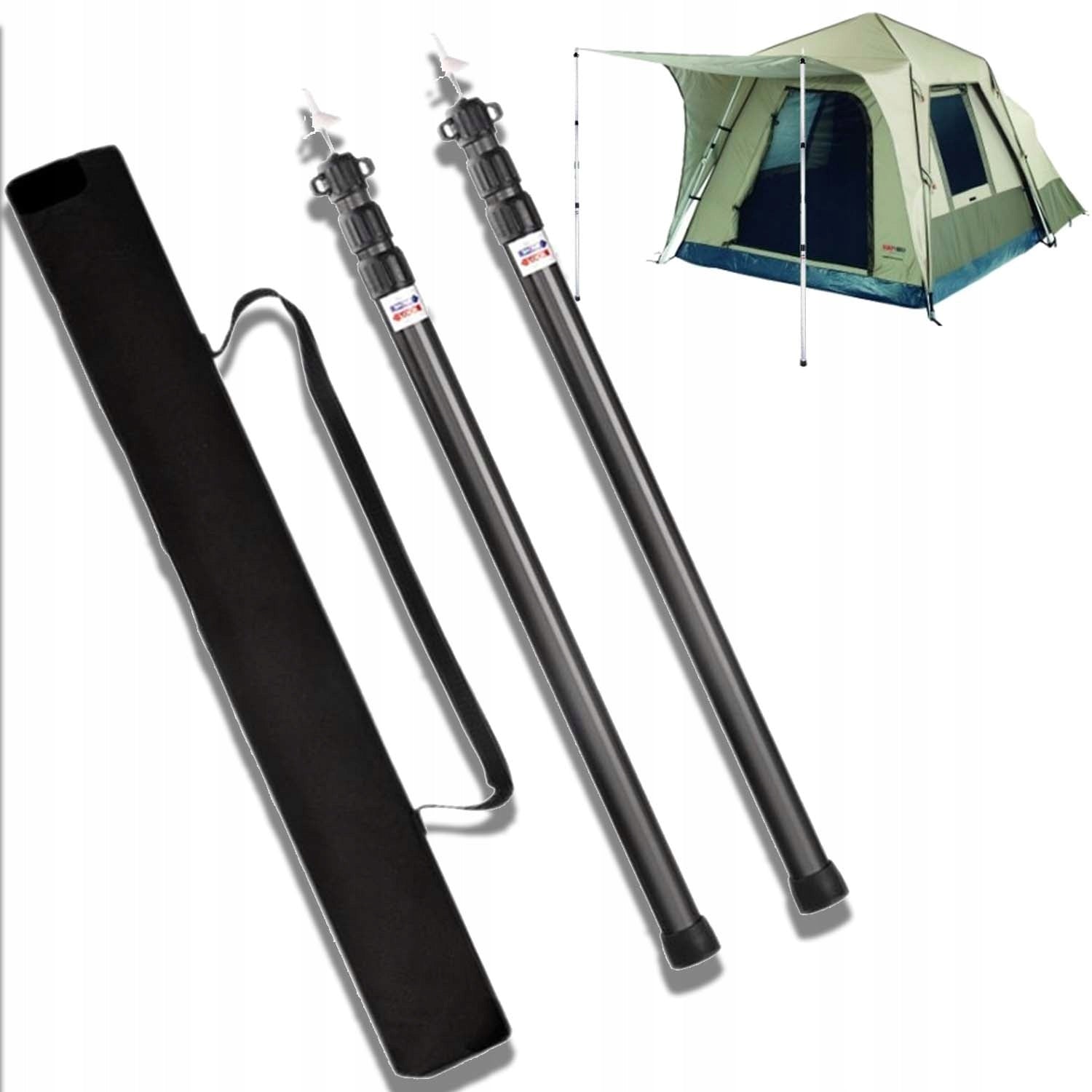 TENT SUPPORT POSTS LIGHTWEIGHT PORTABLE FOR CAMPING HIKING 230CM