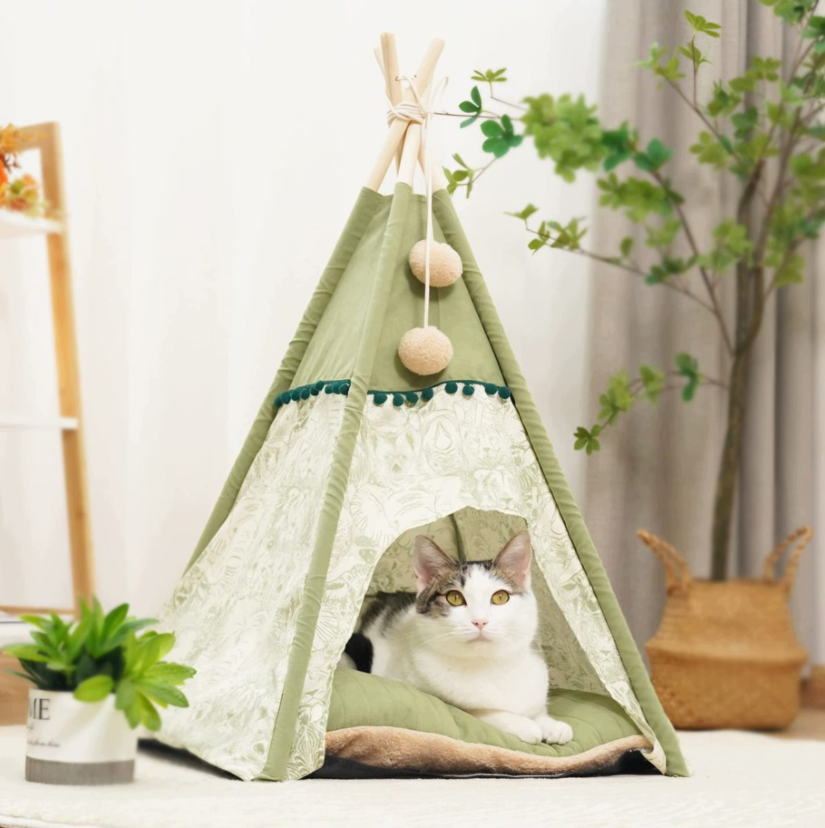 TENT TIPI FOR DOG AND CAT BED HOUSE BOHO + PILLOW Manufacturer code ATUz9