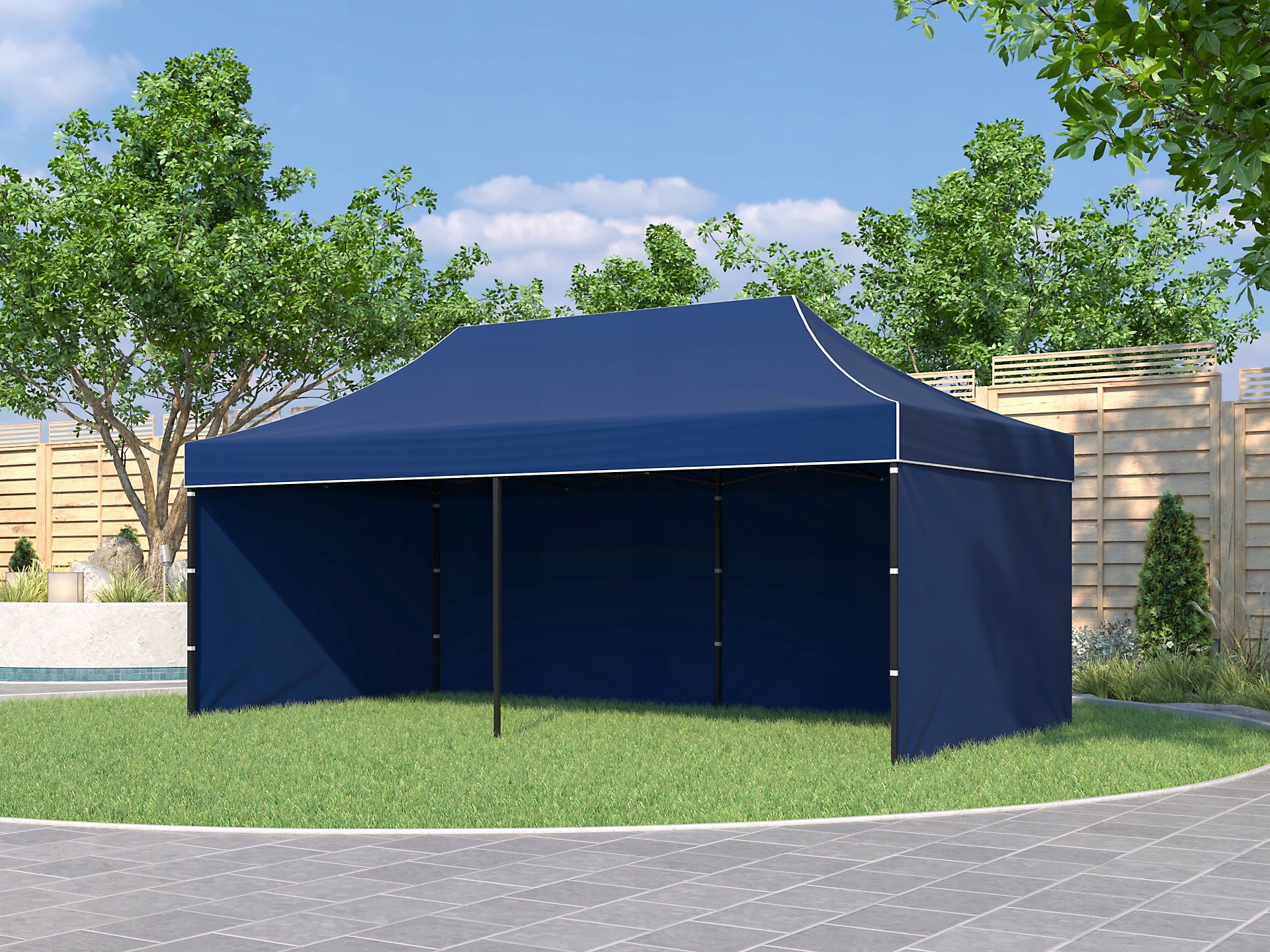 TENT express WEDDING PAVILION merchant PARTY 3x6 m Number of side walls 3 walls