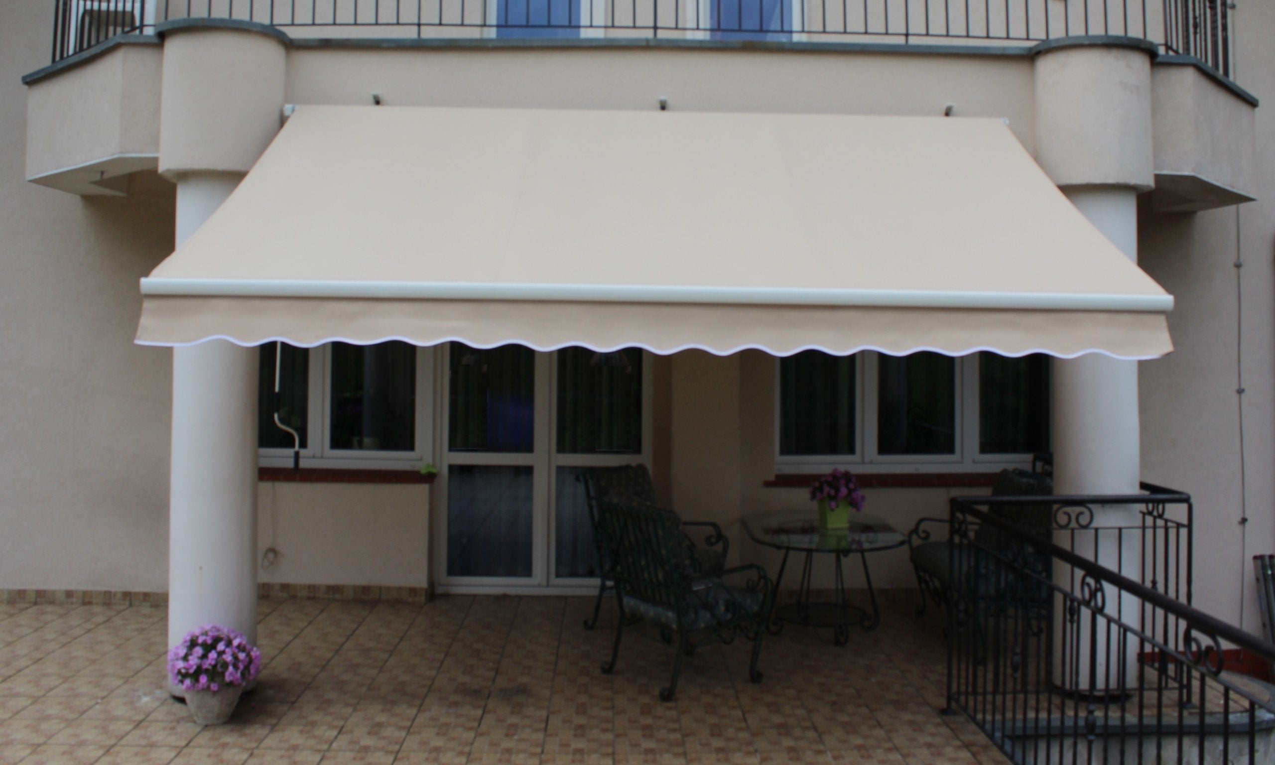 TERRACE AWNING SanSeo Eco 400x300 beige smooth Brand no brand