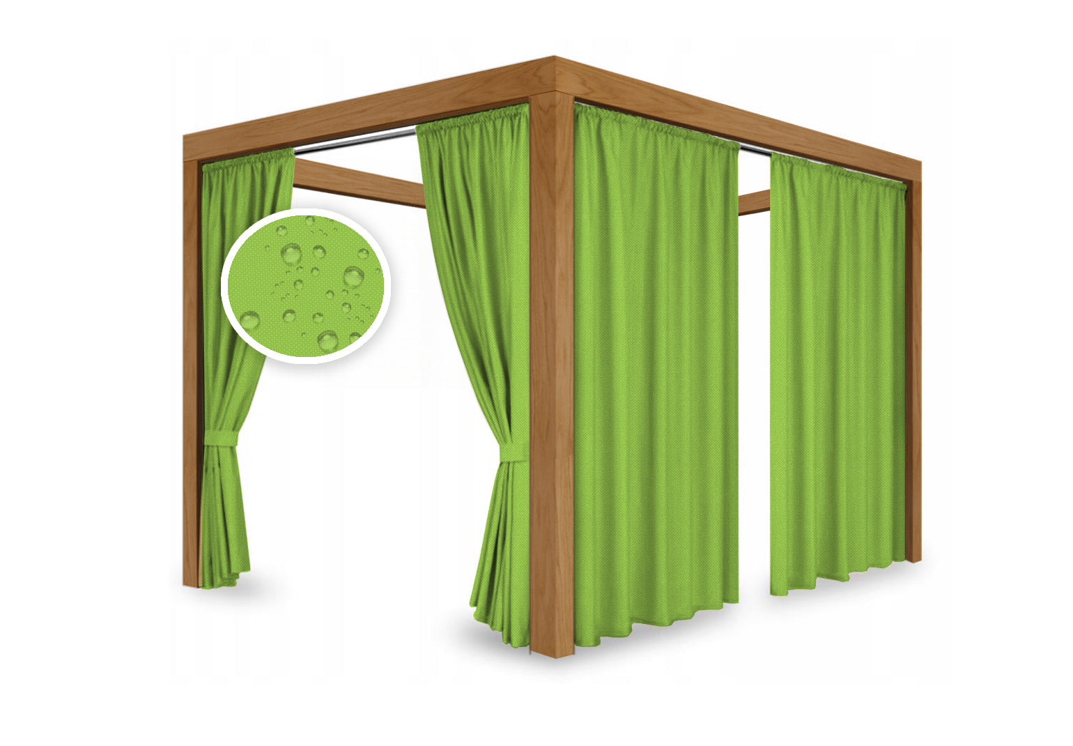 TERRACE CURTAINS 155x220 GARDEN CURTAIN WITH TUNNEL WATERPROOF Type other