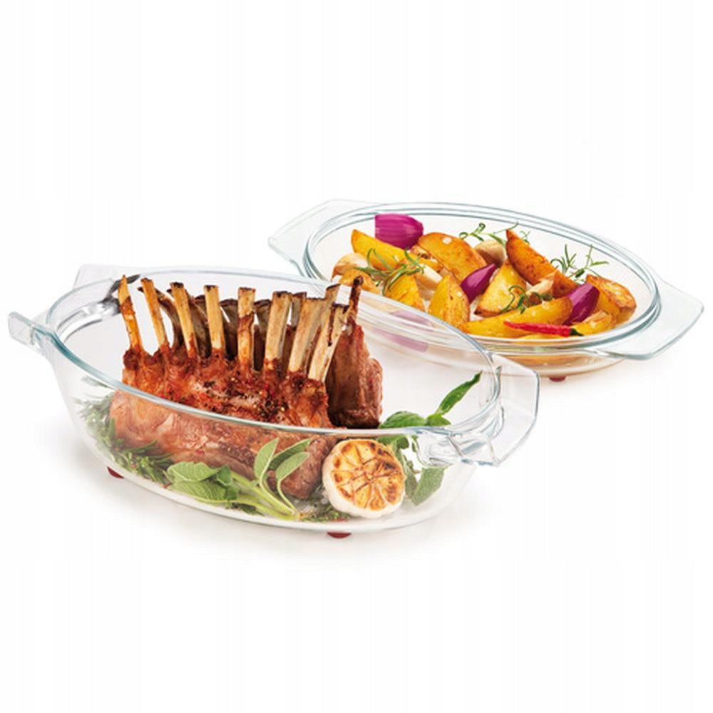 TESCOMA Oval pan with lid GrandCHEF 35 x 21 cm, glass Packaging status original