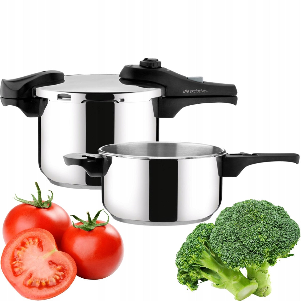 TESCOMA PRESSURE COOKER PRESSURE POT SET OF 4+6 L
