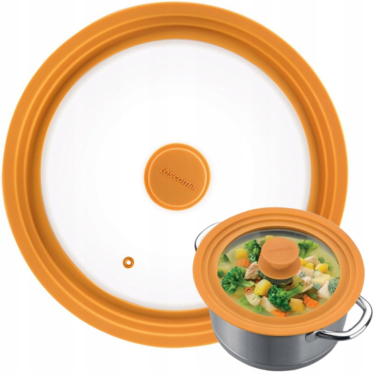 TESCOMA SILICONE COVER FOR POTS AND PANS 3in1 28/30/32cm LARGE UNICOVER