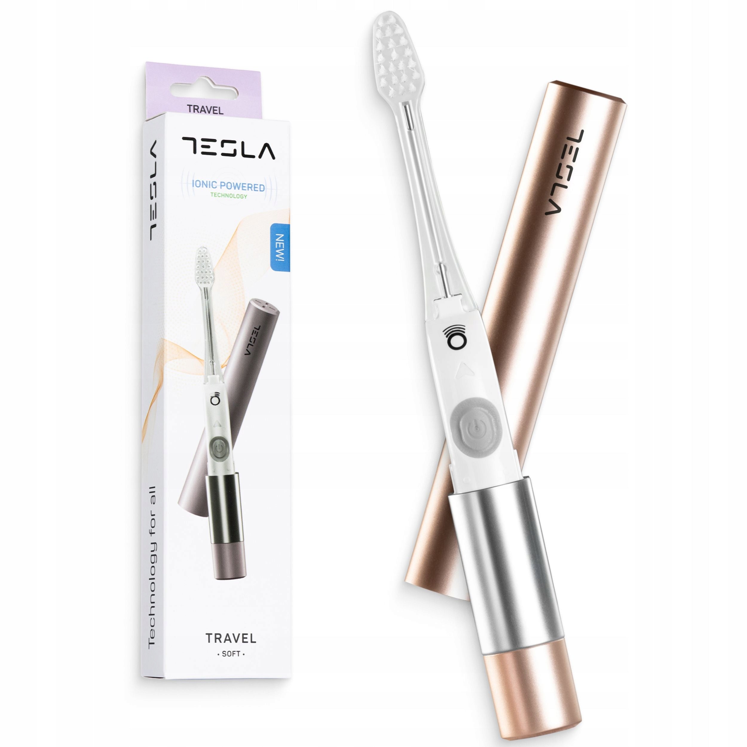 TESLA Travel Toothbrush Electric Sonic Ionic Travel Case