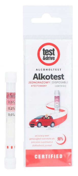 TEST AND DRIVE Disposable breathalyzer FOIL SOBER MORNING ALKOTEST 10 PIECES EAN (GTIN) 5906874789087