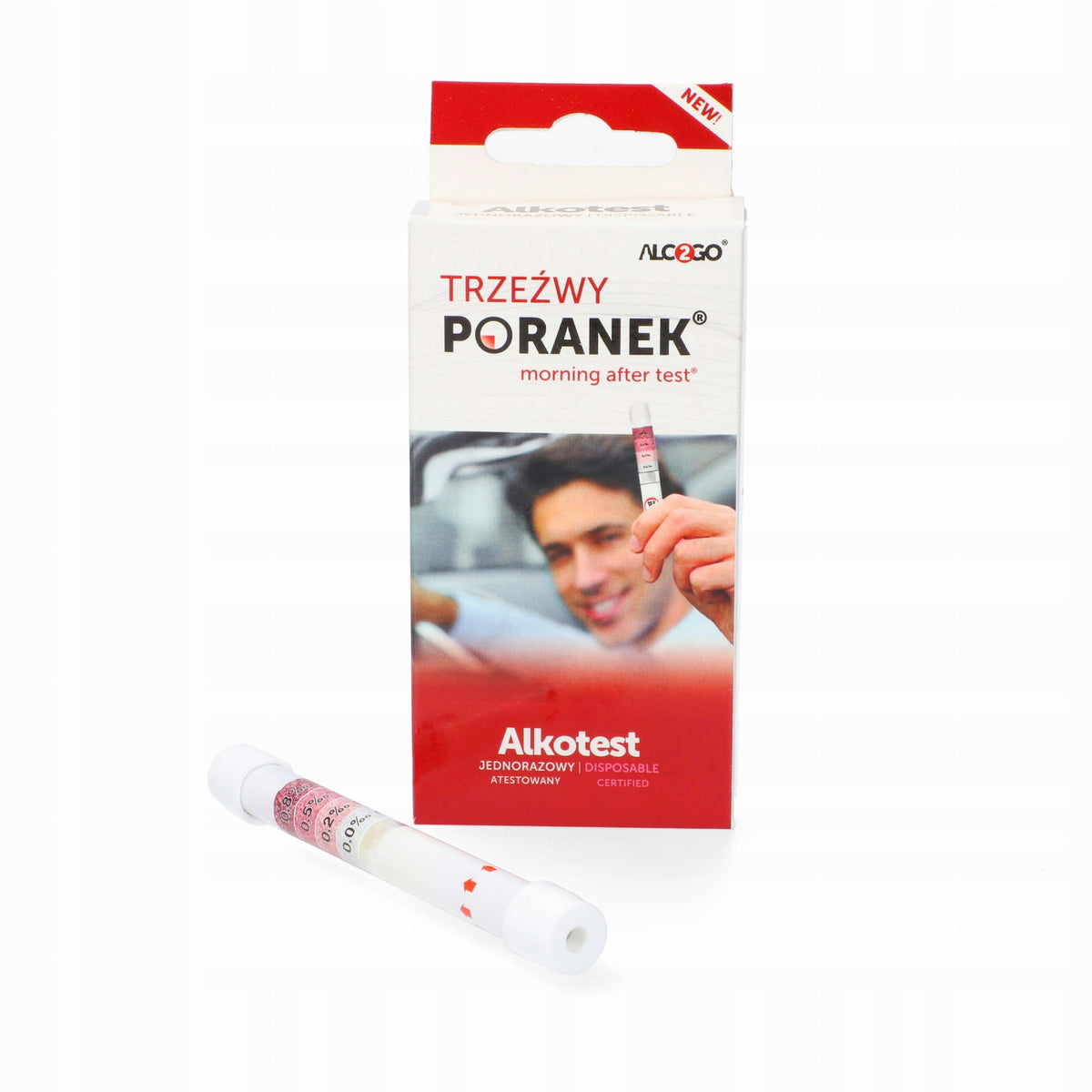 TEST AND DRIVE Disposable breathalyzer SOBER MORNING ALCOTEST - 10 PIECES
