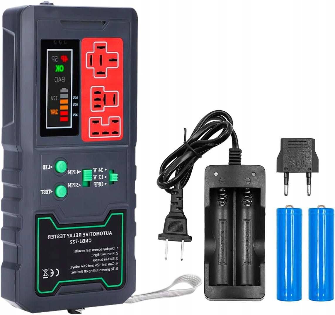 TESTER CAR RELAYS WITH 12V 24V LED DISPLAY