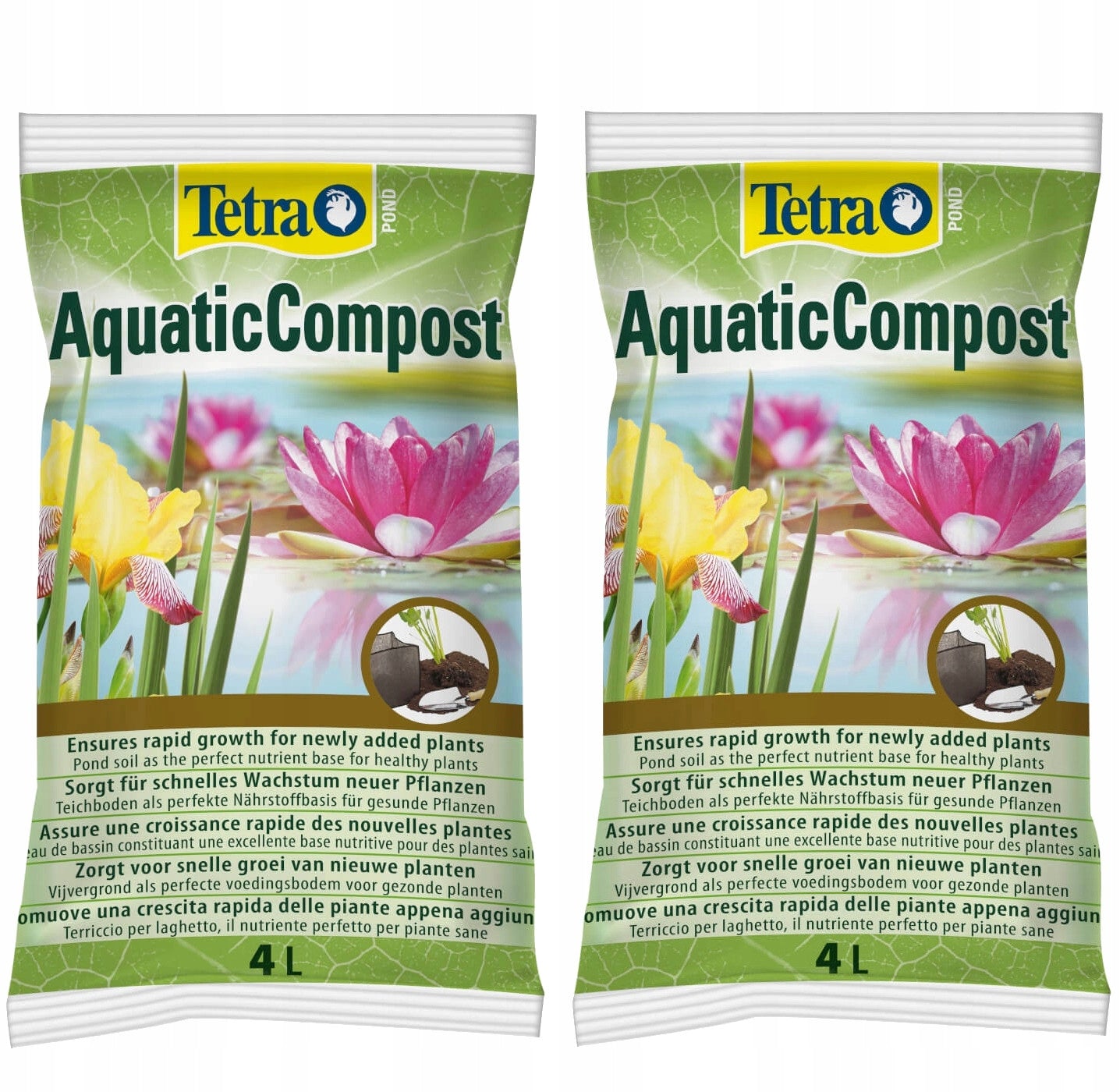 TETRA POND AQUATICCOMPOST set 2x4L EARTH FOR AQUATIC PLANTS 8L