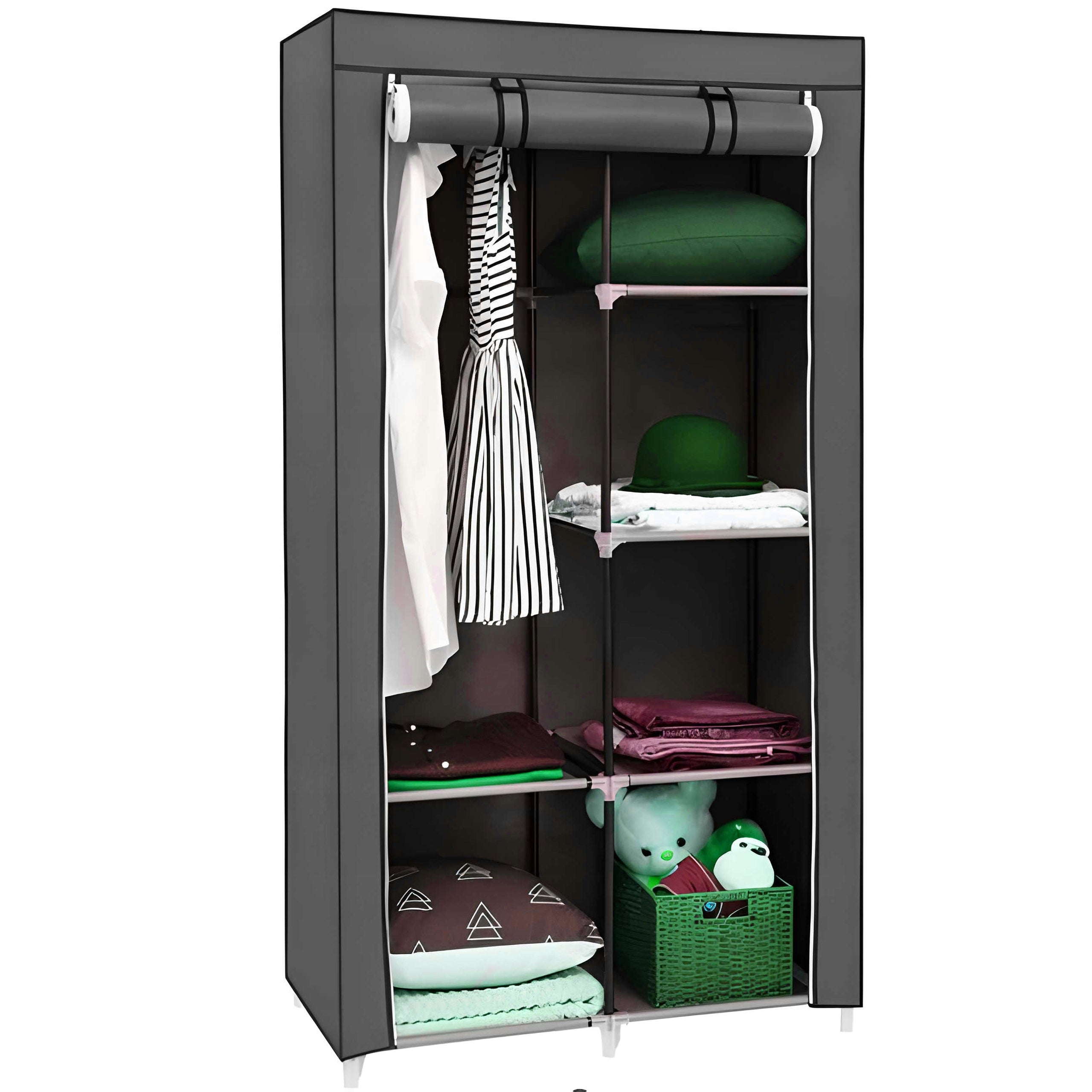 TEXTILE WARDROBE MATERIAL FOLDING ORGANIZER CABINET BOOKCASE LARGE XXL Manufacturer no brand