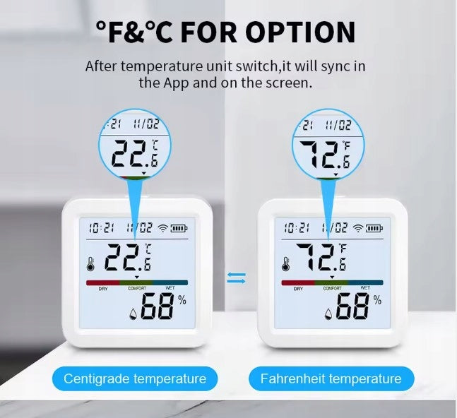 TH05 Smart Life WIFI Temperature and Humidity Sensor, COLOR LCD Manufacturer code TH05LCD