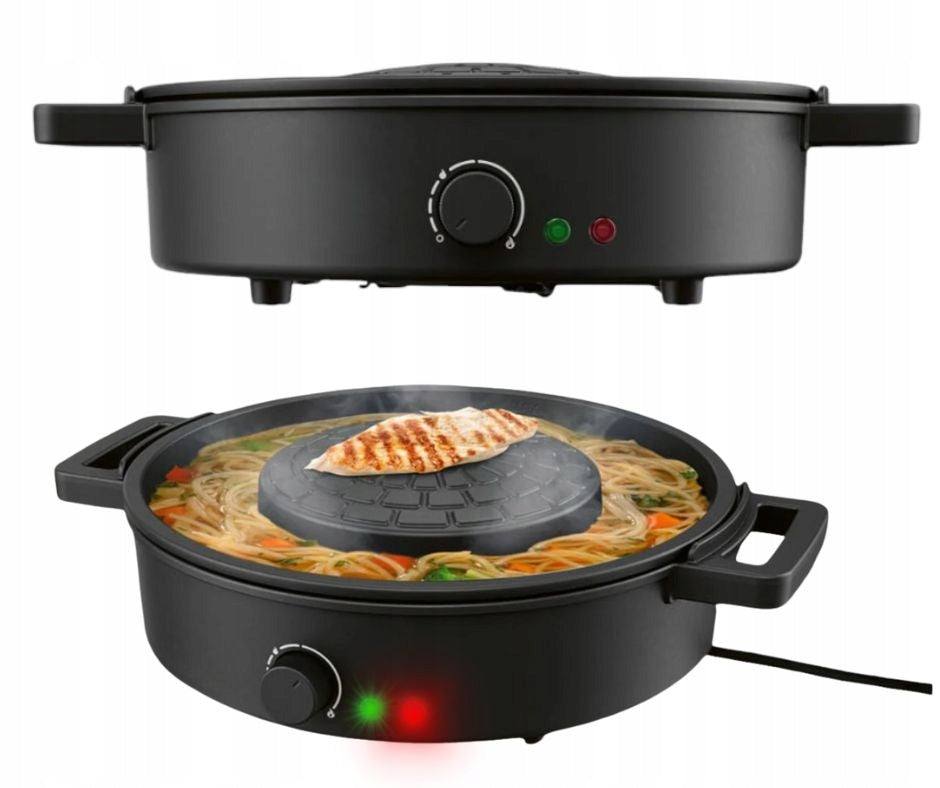THAI GRILL ELECTRIC PAN TABLE POT HOT POT 2in1