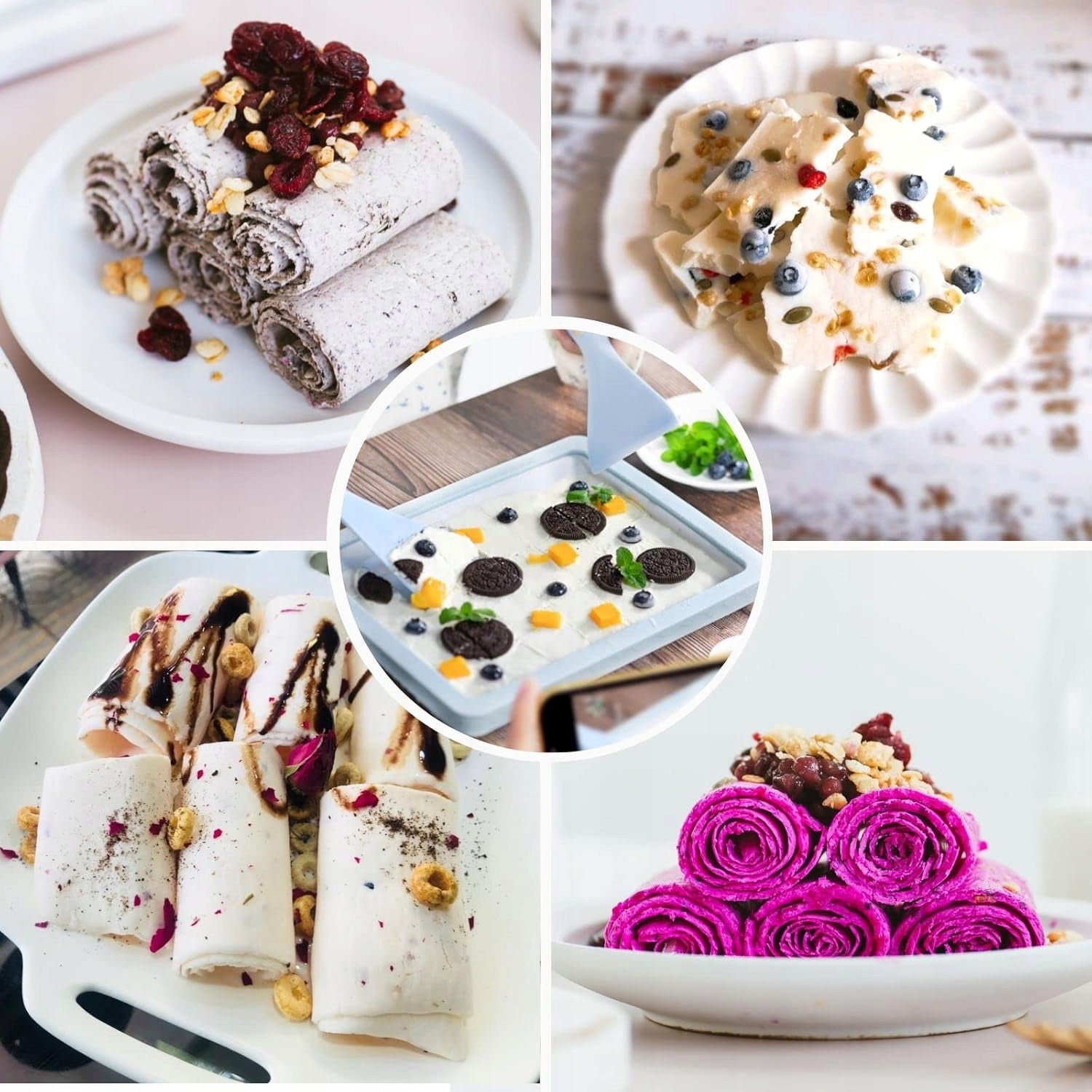 THAI ICE CREAM MACHINE ICE CREAM MAKER WHITE Brand no brand