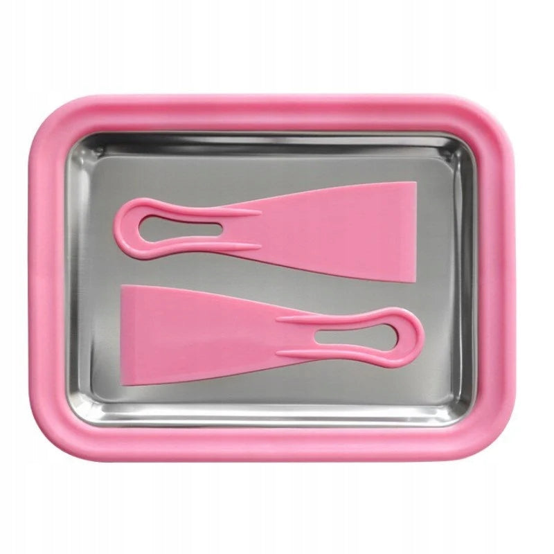 THAI ICE CREAM MACHINE TRAY MACHINE THAI ICE CREAM HOMEMADE PINK FREEZING Brand no brand